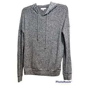Lucky Brand Women's Hoodie M Lightweight Striped Cozy